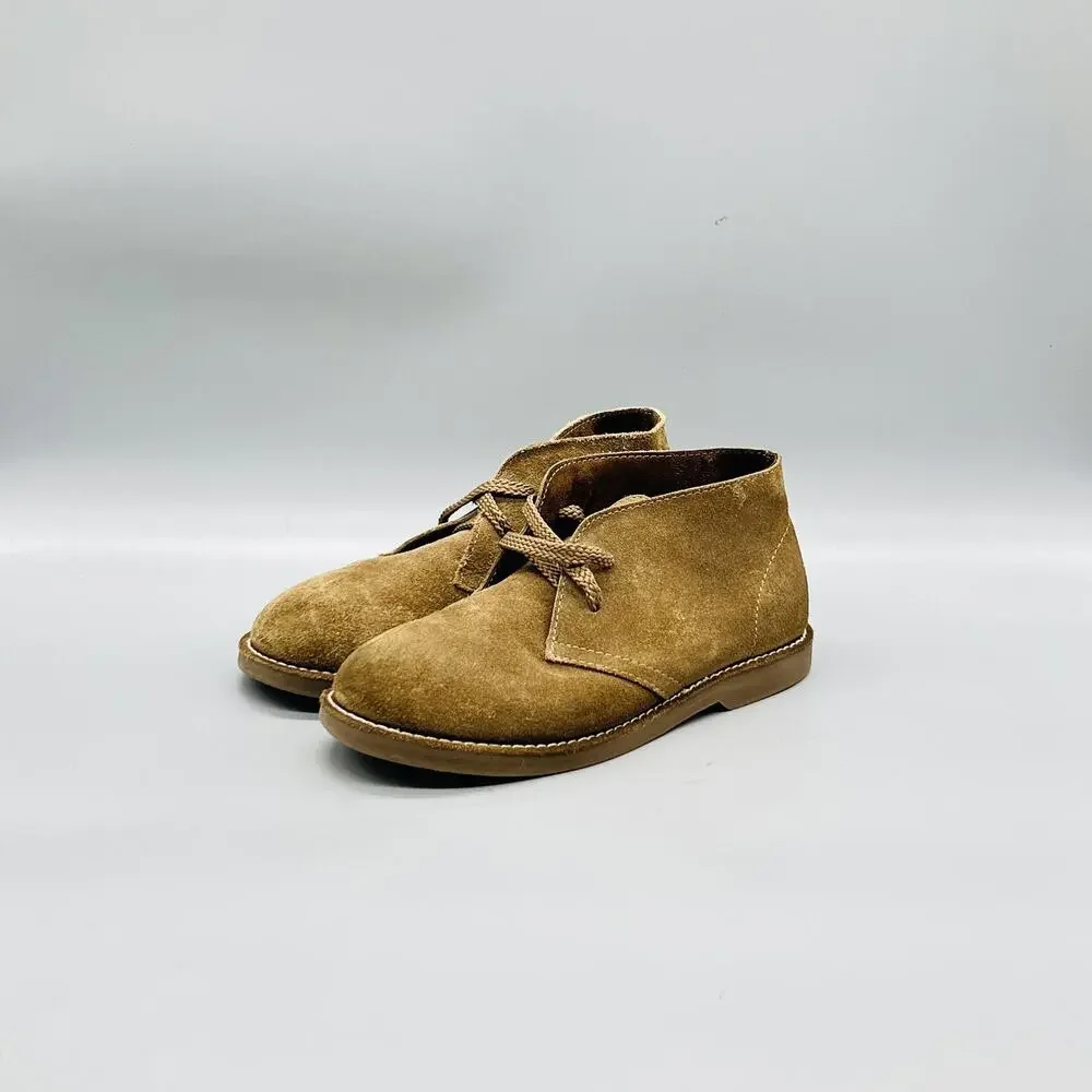 J Crew Boots Boys 3 Brown Suede Chukka Desert Ankle Lace Up Casual Crewcuts